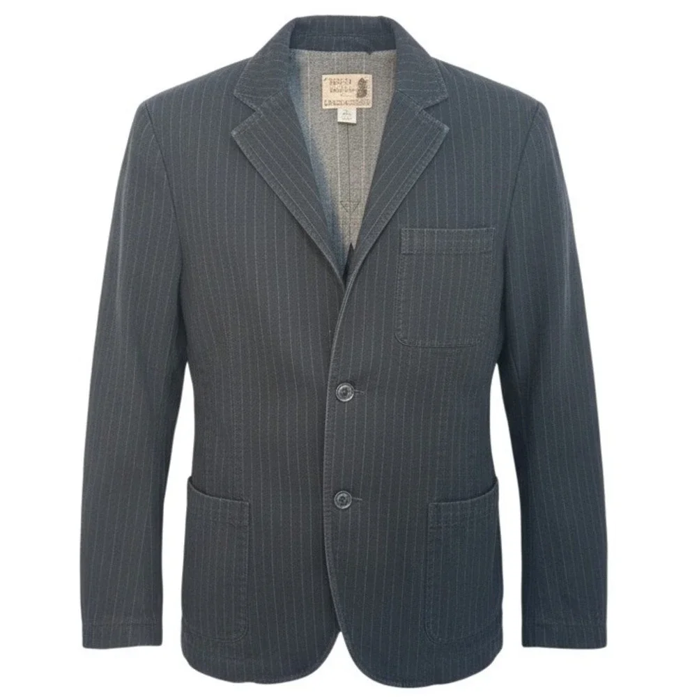 Vintage 2006 Mens Old Navy Pinstripe Workwear Blazer Chore Jacket Navy (Black) S